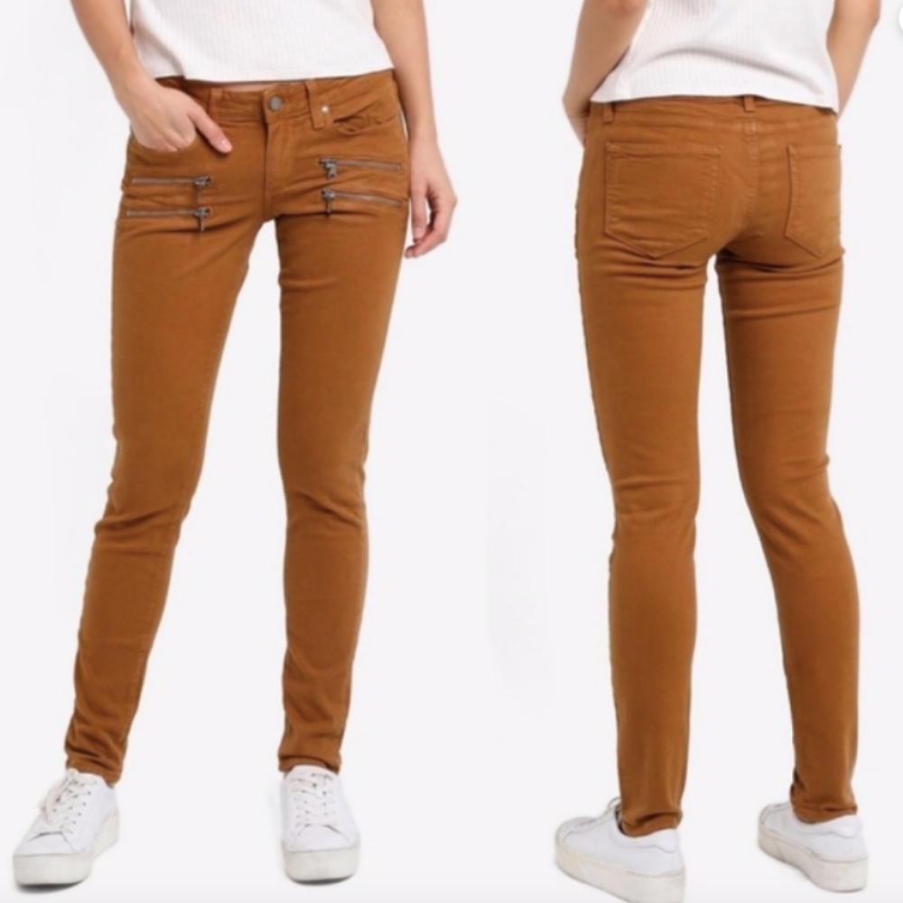 Paige Women's Brown Tan Edgemont Low Rise Jeans